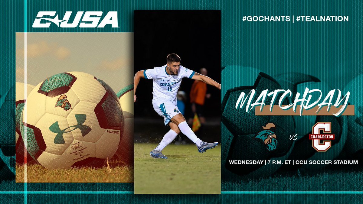 SENIOR NIGHT‼️

🆚College of Charleston
⏰ 7:00 p.m. ET
📍 CCU Soccer Stadium
📊bit.ly/3jVEWKV
📺es.pn/3w6BOAz

#TEALNATION