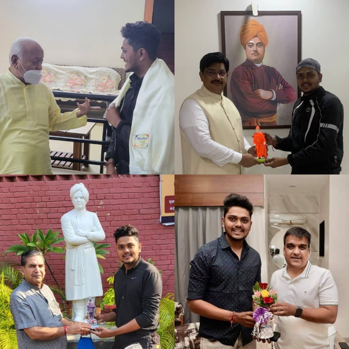 RangamT's tweet photo. Congratulated my friend Jeet Makwana for successfully accomplishing #Ride4Unity on 31st October 2021!
18 cities
2 union territories
15 states
10,000+ km
38 days
With the vision: एक भारत श्रेष्ठ भारत https://t.co/KpLaZwlaY0