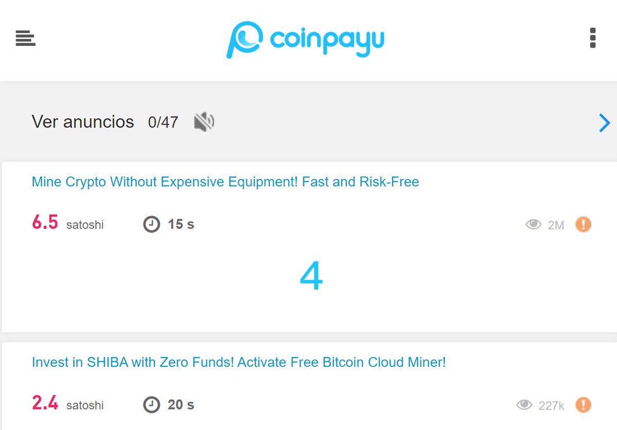 virtualbits_'s tweet photo. Hoy entre los anuncios de surf, ventana y de video tengo disponible 59 anuncios en total en Coinpayu🤯

Pronto video en el canal de esta plataforma 😉 https://t.co/apVLVkYm4g
