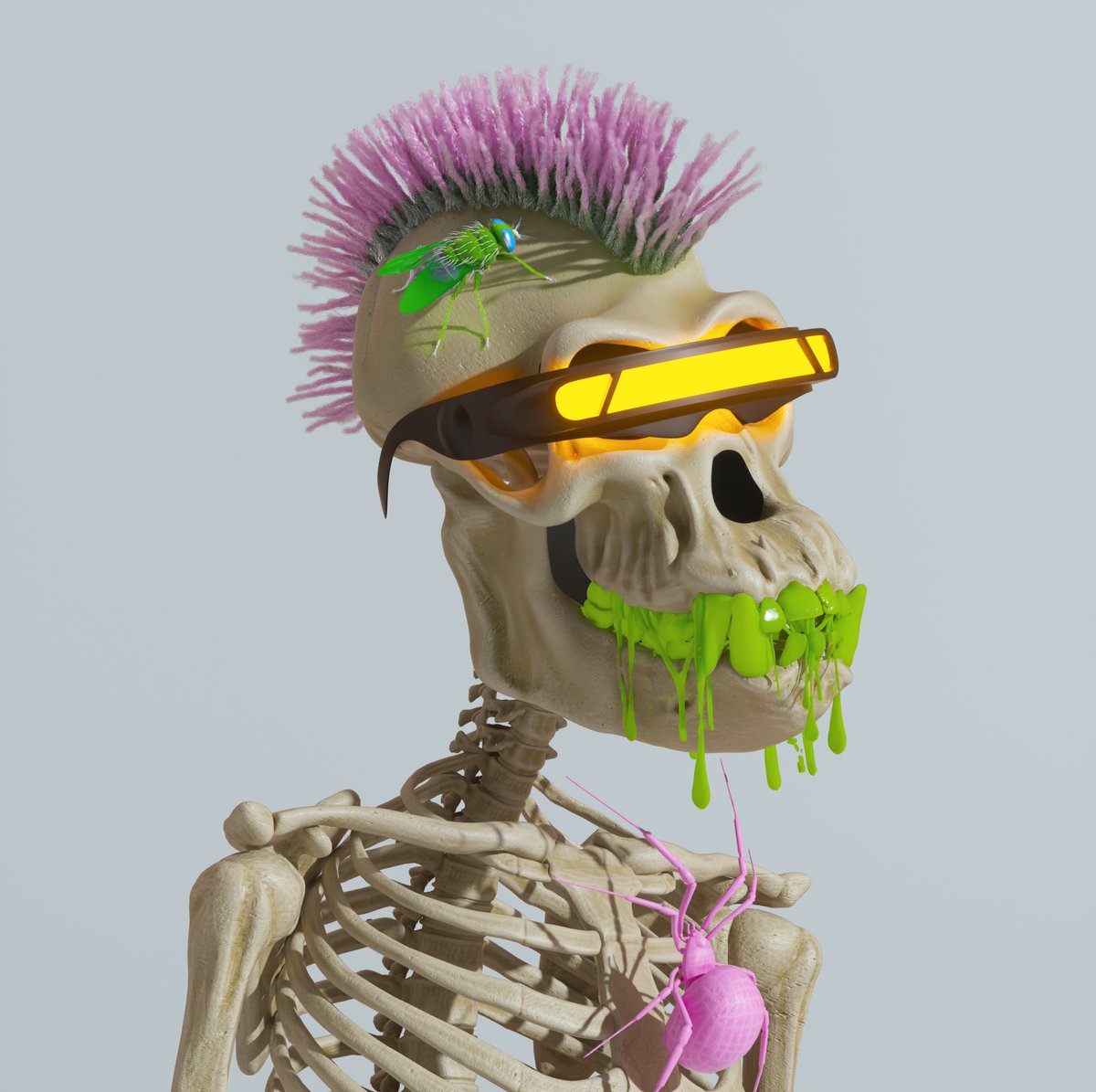 GM fam! Couldn’t wait anymore for reveal and minted a 10th Wicked Monster. What a beauty <a href="/WickedBoneClub/">Wicked Bone Club</a> #TheMonstersAreHere