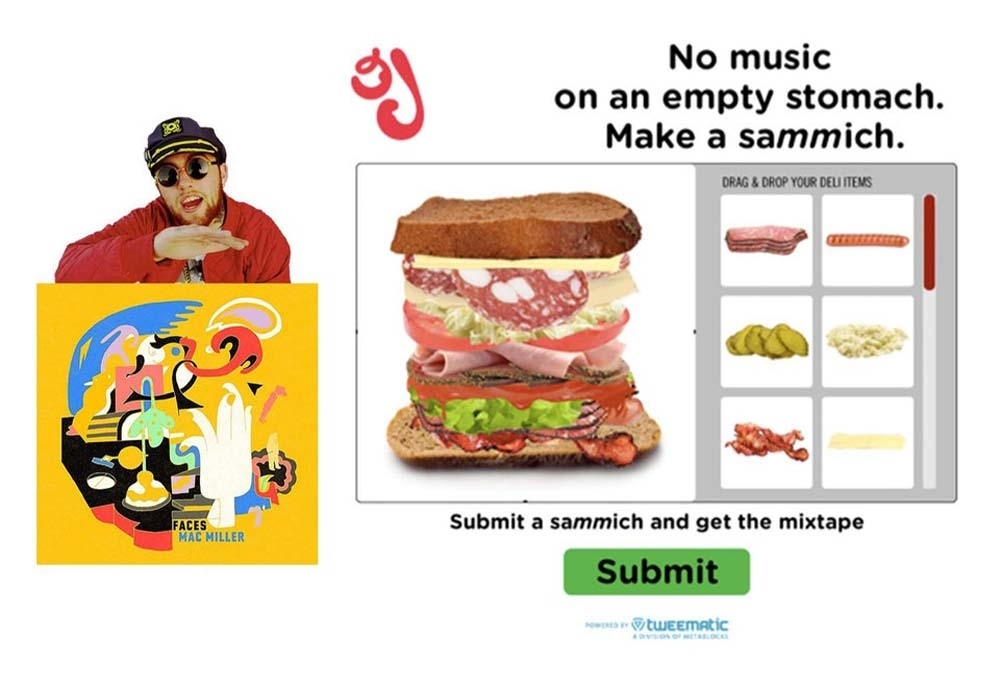 PigsAndPlans's tweet photo. Happy Sandwich Day to Mac Miller 🥪

On May 11, 2014, Mac Miller launched his website https://t.co/wML9EzFgnf, where you could download 'Faces' in exchange for making a sammich. The website read, "No music on an empty stomach. Make a sammich." https://t.co/pmFn8FLCbA