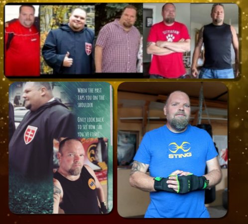 DaveMurYYC's tweet photo. Here's my tale of the tape: 
Age 19 - Stabbed 13 times &amp; almost died
Age 46
392lbs to  219 lbs 
Size 44 pants to 32
12 pills for medical reasons to 1
Alcohol Abuse to Sober
PTSD &amp; Depression to Healthy Mind
Out of control bachelor - Father &amp; Husband https://t.co/S1PsnkSfkO