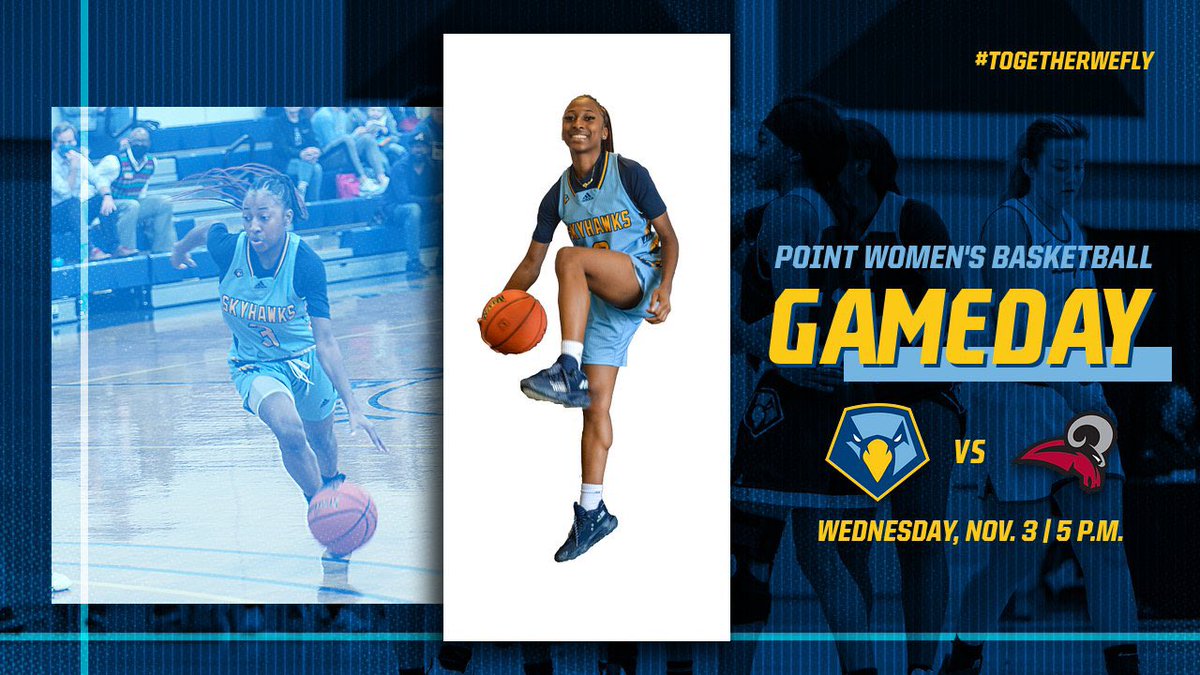 Point Skyhawks (@pointskyhawks) on Twitter photo W🏀 | #GAMEDAY
Women’s basketball is back in action inside West Point Park Gymnasium as they host <a href="/UMobileRams/">University of Mobile Rams Athletics</a> at 5 p.m. 🤩
#TogetherWeFly W🏀 | #GAMEDAY
Women’s basketball is back in action inside West Point Park Gymnasium as they host <a href="/UMobileRams/">University of Mobile Rams Athletics</a> at 5 p.m. 🤩
#TogetherWeFly