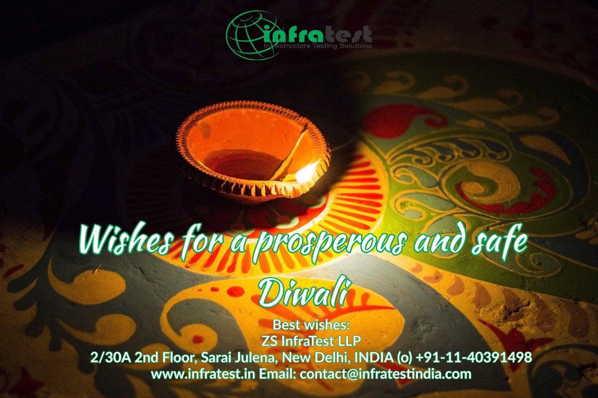 ZS_InfraTest's tweet photo. DIWALI MUBARAK!
Wishes for happiness, success &amp; great health.
Celebrate sensibly! Think about the environment!
Best wishes,
Team ZS InfraTest LLP
#diwali2021 #happydiwali  #ShubhDeepawali #zsinfratest #infratestindia #testingequipment #innovation #technology #india #makeinindia https://t.co/6XovpYQBSf