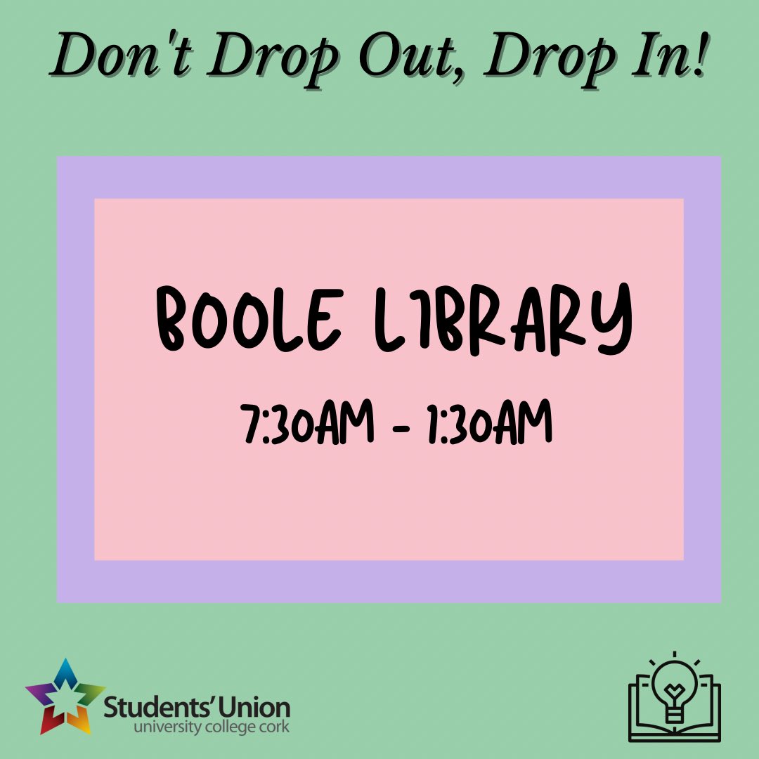UCCSUEducation's tweet photo. Looking for a place to study on campus?
In between lectures?
Or have assignments/exams coming up?
Here you go πβ
If you have any questions or queries do not hesitate to get in contact with me!
#DontDropOutDropIn https://t.co/DtbDJOWFhX