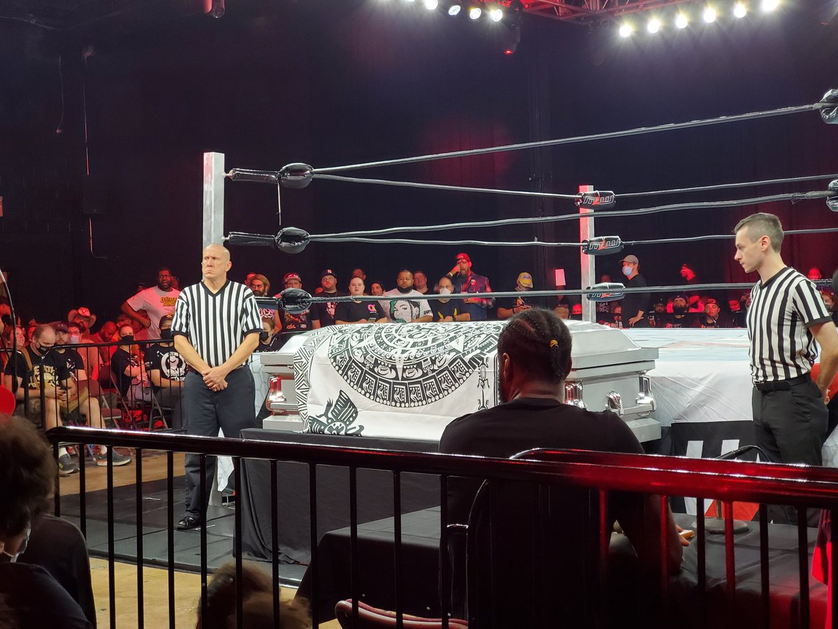 UrbanWrestleNW's tweet photo. Tonight @MLW #fusionalpha @kingmilmuertes has a new victim for his casket but who will tonight's sacrifice?. Will find out tonight. https://t.co/m10PNMSIia