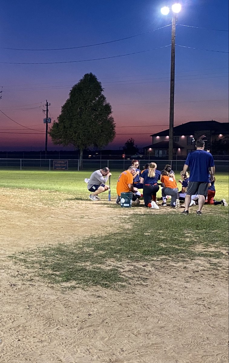 When a picture speaks a 1000 words. Coaching softball is more about the lives we get to impact, than the result of a game. #Prayer #LordsPrayer #BBOS 🦄