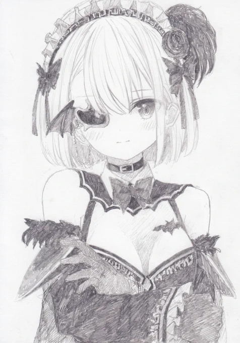 シャーペンで描きました。
マギアレコードから、ヴァンパイアな和泉十七夜です
#マギレコ 