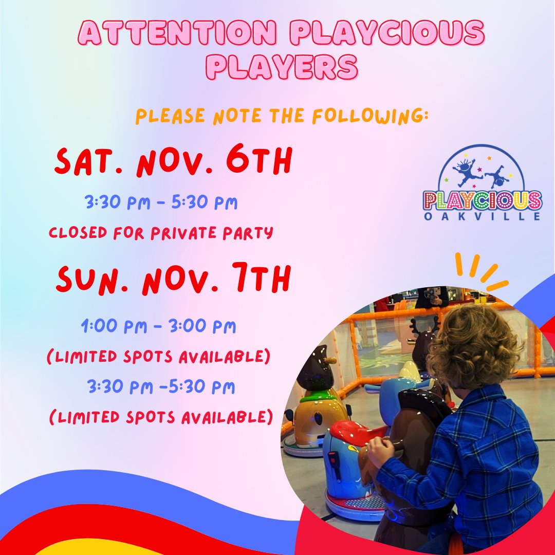 playciousoak's tweet photo. You're one click away from ultimate fun! 💯

🚨To avoid disappointment please call in advance or book your tickets online now!📱

🎅Planning a holiday party? Contact us today! 

#comeandplay
#weekendclosures
#tistheseason
#tistheseasonforplay https://t.co/qjWLHI0Des