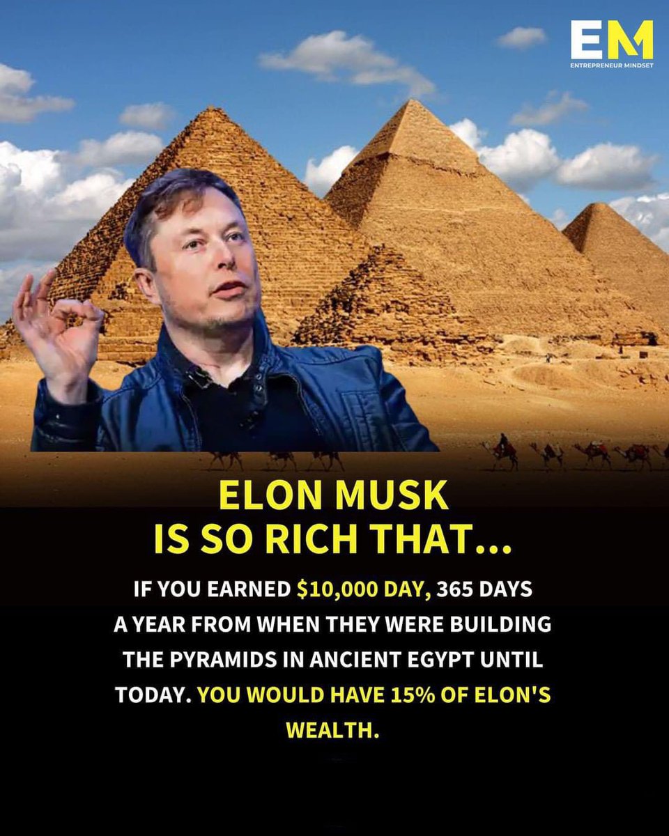 MoniraChann's tweet photo. Elon Musk is so rich

Cr: EntrepreneurMindset 
#success 
#Entrepreneur 
#entrepreneurship... https://t.co/MOCIJsoWAC