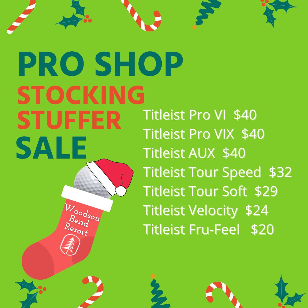 WoodsonBend's tweet photo. What's Up? Wednesday:  Last week's Night Golf has been rescheduled for Sat., Nov. 13 and the annual Turkey Classic 2-person golf challenge takes place on Sat., Nov. 27. Check out the Stocking Stuffer Sale going on at the Pro Shop for some early Christmas presents! https://t.co/jG0yAnaZgg