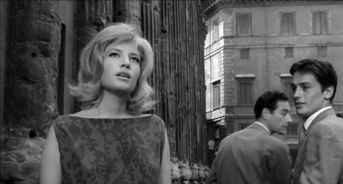 Happy birthday Monica Vitti! With Alain Delon in Antonioni\s L\Eclisse. 