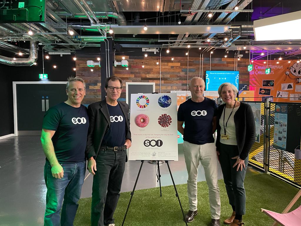 soi_org's tweet photo. Absoutely thrilled to meet @kimpolman from @futurereboot at #ClimateActionLab today. We are really looking forward to attending their panel session  tomorrow from 9-10.30am at the @UniStrathclyde Union building.
#thegoldenrule #COP26 #letsaccelerateprogress https://t.co/8W6Rb4zlTQ