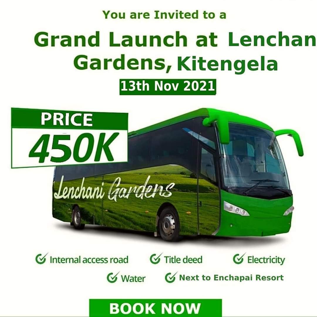 mapolif's tweet photo. Join us on 13th November 2021 for the grand launch of Lenchani Gardens Phase 4, Kitengela and begin your land ownership journey.
Book a plot with Ksh. 45,000 and spread the balance in 12 months.
For site booking call 0721430438
#LenchaniGardensPhase4GrandLaunch https://t.co/yVXjakDpTf