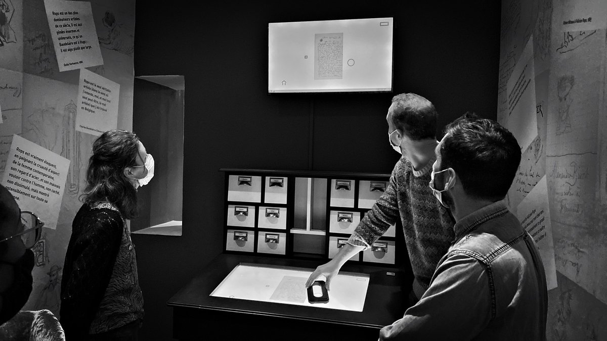 dgrpro's tweet image. @Kikk_Festival Business TOUR - culture &amp;amp; digital tech @ropsmuseum - Félicien Rops, artiste né à Namur, polyvalent (gravure, dessin, peinture) - Forte valeur de ses correspondances épistolaires - Découverte des dispositifs numériques du musée #TableInteractive #AudioGuide