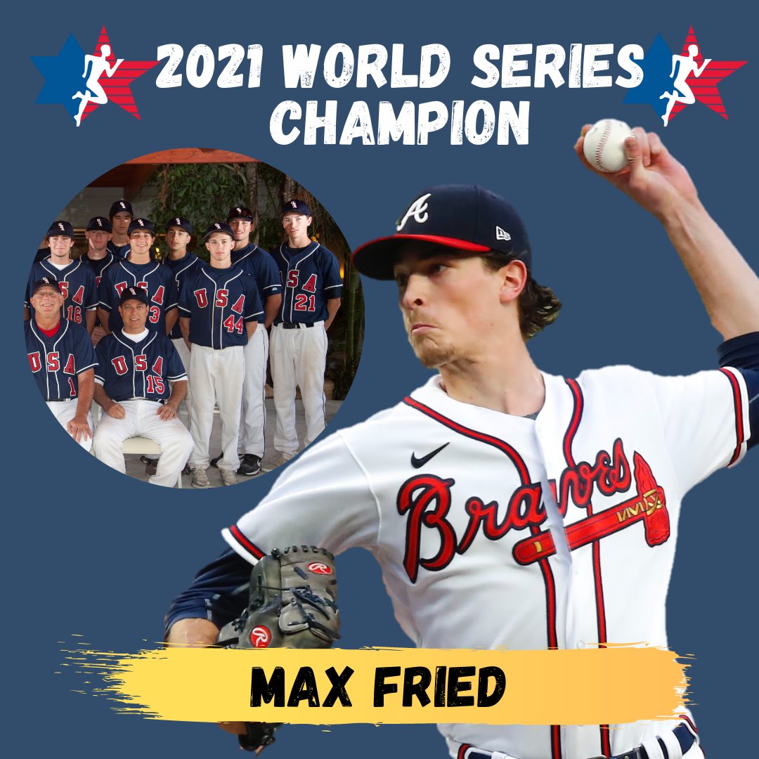 MaccabiUSA's tweet photo. Our young number 21 has come a long way. Mazel Tov to World Series champion @MaxFried32 who pitched an absolute gem in game six! Max is an alumni of ours who competed in the 2009 Maccabiah https://t.co/nBGAKoljGk