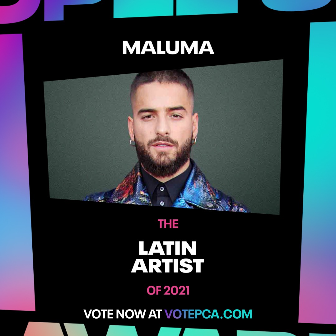 malumapl's tweet photo. @maluma jest nominowany do @peopleschoice w kategorii "The Latin Artist of 2021 (#TheLatinArtist)" 🔥
Zwycięstwo Malumy jest w naszych rękach! By oddać głos użyj #TheLatinArtist #Maluma i #PCAs w jednym poście 🔥 https://t.co/rqEF181FVA