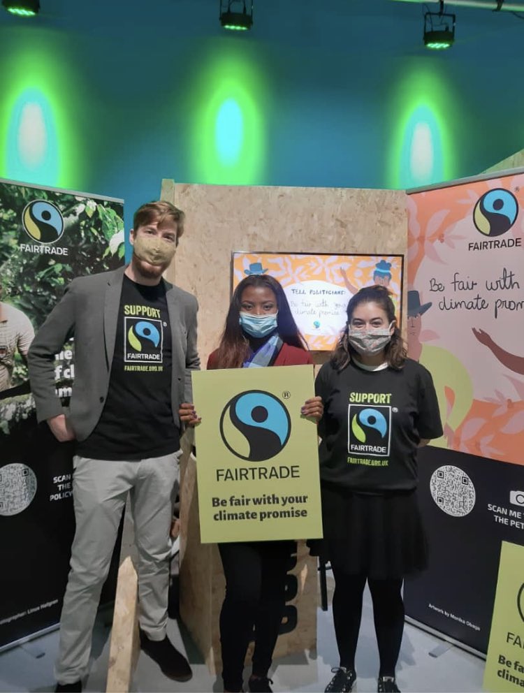 FairtradeAfrica's tweet photo. Meet Rachel Banda today at the #COP26  Green Zone. Rachel is a Fairtrade sugar farmer from Phata Sugarcane Outgrowers Association in Malawi. 
#BeFairCOP26 https://t.co/6zPQcomLBy
