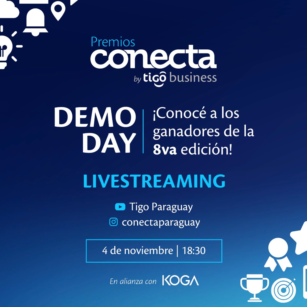 conectaPY's tweet photo. MAÑANA 🤩 DEMO DAY #PremiosConecta

¡Llega la esperada gran final de la 8va edición de Premios Conecta!  🏁

¡No te pierdas la oportunidad de ver el pitch de los 5 finalistas en vivo y conocer a los ganadores 2021! 🥳

📲 Sumate al live: https://t.co/Wyt48nZzIO https://t.co/gcAabitSUb