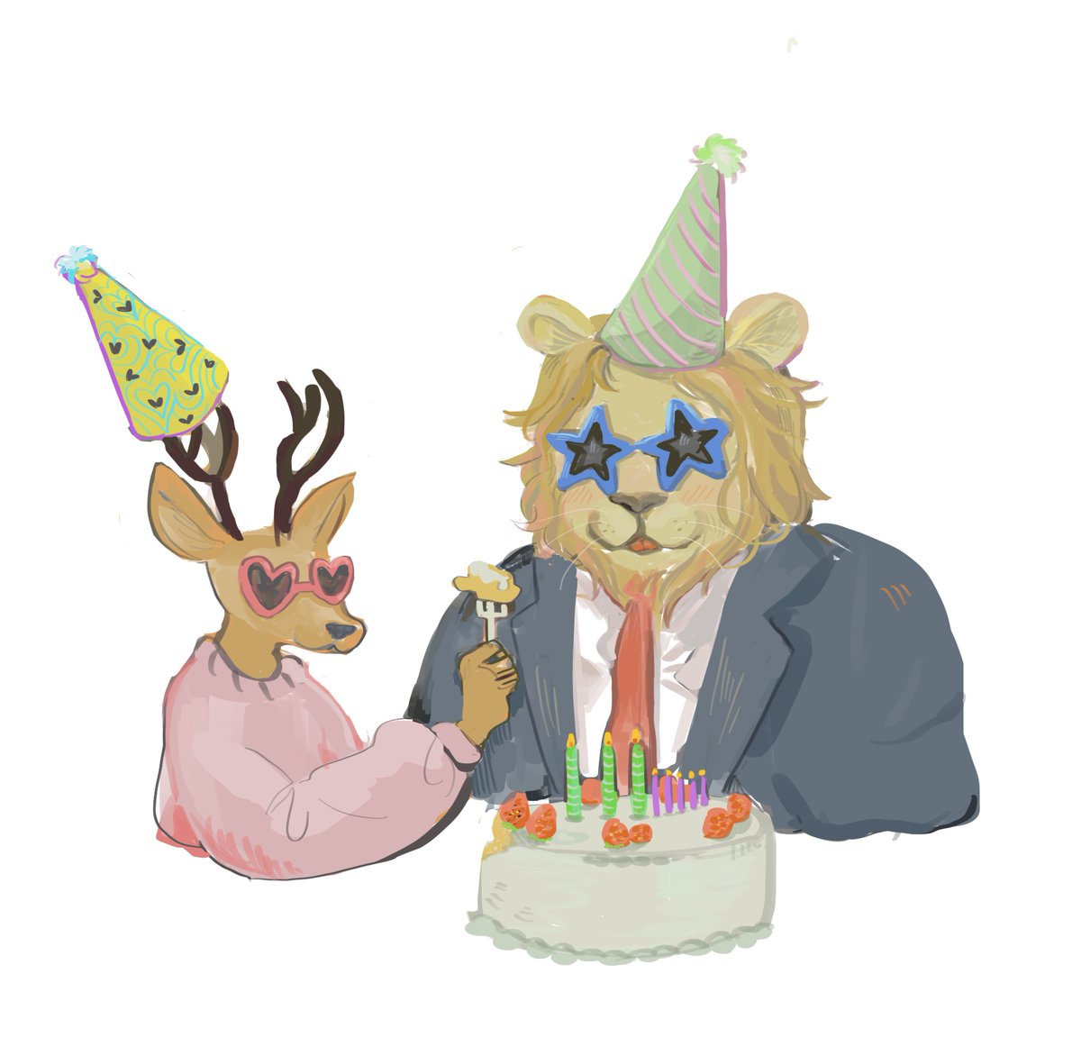 s143bin's tweet photo. 사랑하는 사자의 ~ 생일 축하 합니다 ~ 
#beastarsfanart https://t.co/RnGZT1pgfP