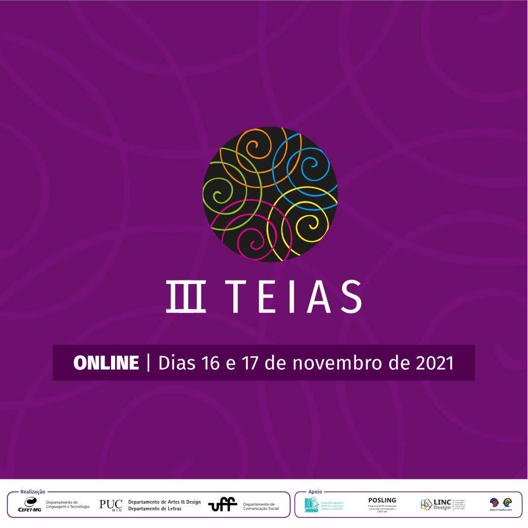 CongressoTeias's tweet photo. O III TEIAS está chegando! 🥳
16 e 17 de novembro, online, via Zoom. Marque na agenda! #design #letras #inclusão #livrodidatico #educação #materiaisdidaticos #educaçãoparaasmídias #comunicação #educomunicação #letramentos #multimodalidade https://t.co/bEYjFobHr1