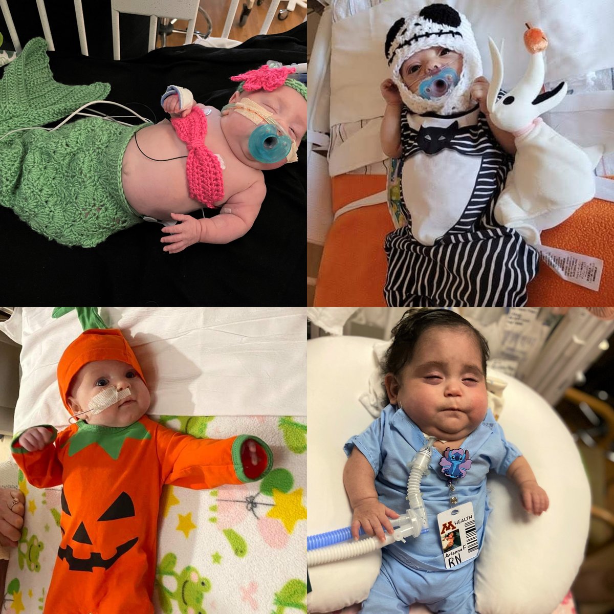 mhfvpediatrics's tweet photo. From the cutest little pumpkin to a tiny registered nurse, these #NICUwarriors were spreading smiles all day long as they celebrated their very first Halloween earlier this week in our hospital’s #NICU! ❤️🎃 https://t.co/e6R7167hg2