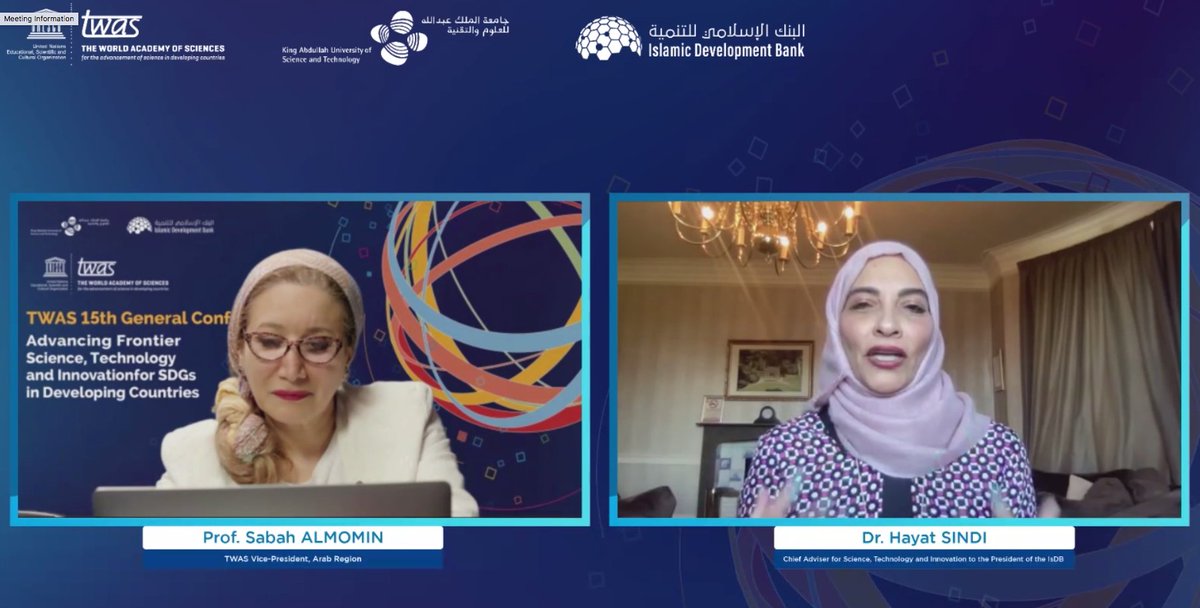 @isdb_group After her lecture, Dr. Sindi discusses the power of #biotechnology to change the world in a Q&A. She says #biotechnology provides for better diagnoses and helps make #agriculture less expensive. She also advocates for #OpenScience and the importance of #BigData.