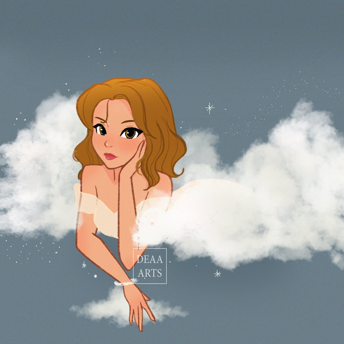 deaarts_'s tweet photo. Cloud Princess ☁️💛

#cloudprincess #digitalpainting #digitalart #art #illustration #illustrator https://t.co/IUH5vHd9us