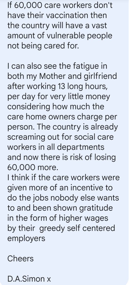 DaveSymo85's tweet photo. @loosewomen

#HigherWagesForSocialCareWork
#GreedyCareHomeowners https://t.co/cqBL7kr3Gb