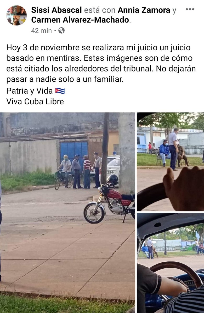 onceagainsalome's tweet photo. Hoy se realiza el juicio a Sissi Abascal, Dama de Blanco, hija del opositor Armando Abascal, q no fue detenida el 11J. La fiscal provincial Odilia Casallas García pide sanción conjunta de 6 años de privación de libertad por los delitos de desórdenes públicos, desacato y atentado. https://t.co/Dj70pQMOFN
