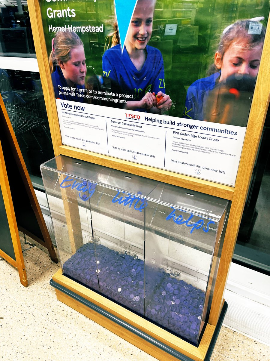 Dacorum_Trust's tweet photo. Don’t forget that if you shop in @Tesco in #Dacorum you can donate your blue tokens to @Dacorum_Trust until the end of December. 

Please do take the opportunity to support the work we do. Thank you! https://t.co/U7RTPUzXQg