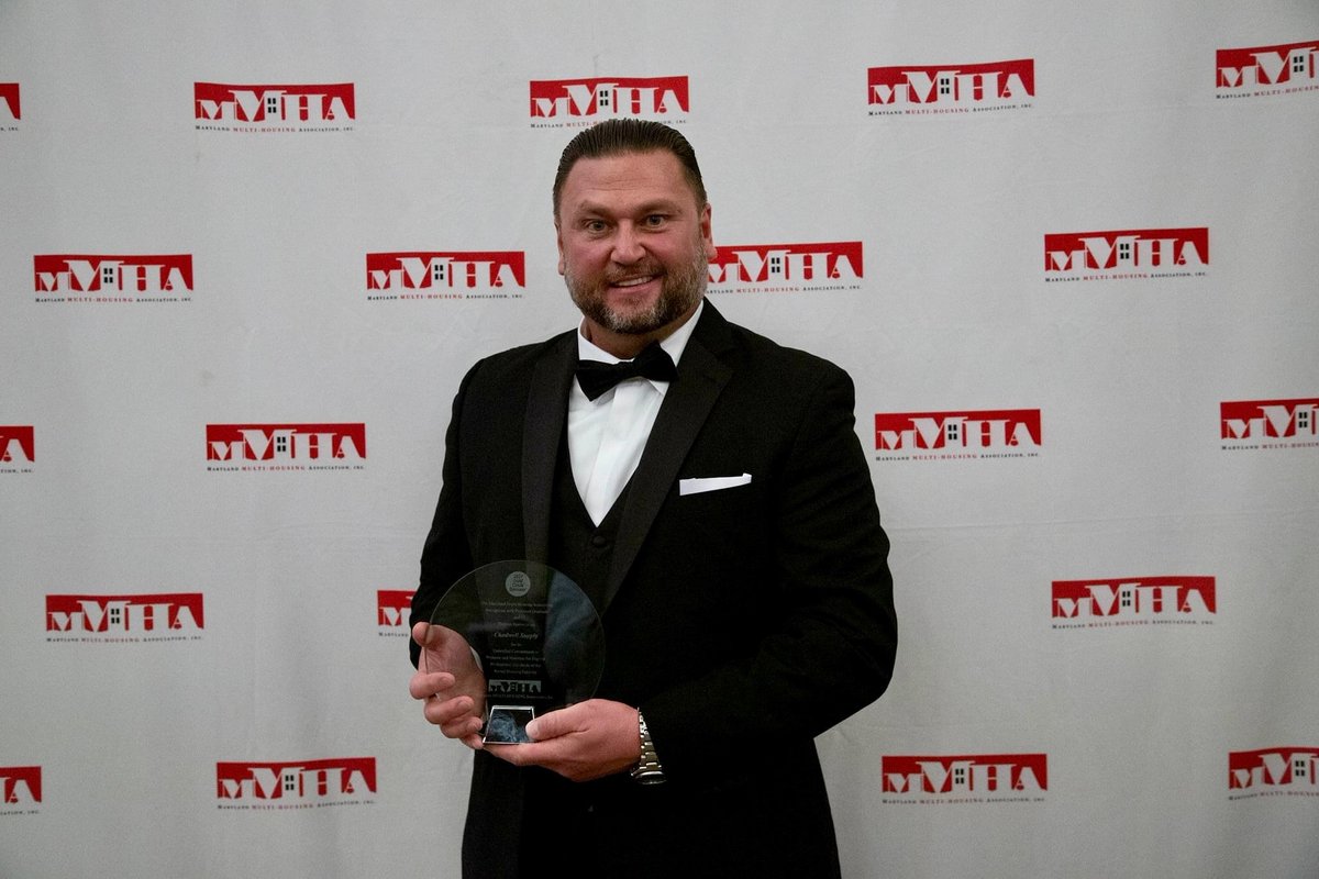 Congratulations to Joe and our whole Baltimore team and thank you to <a href="/MMHAonline/">MMHAonline</a> for this beautiful Gold Sponsor Award at last night's Star Awards Gala.