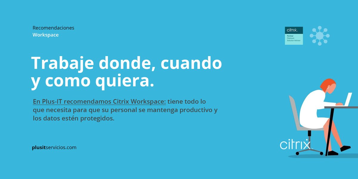 PlusITservicios's tweet image. Maximice la productividad de su empresa con una solución flexible para todos sus equipos! Planifique y organice su trabajo con Citrix, una tecnología inteligente que aumenta la productividad. ¡Solicite una demo!  👉 plusitservicios.com/contacto/

#PlusIT  #Citrix #soluciones