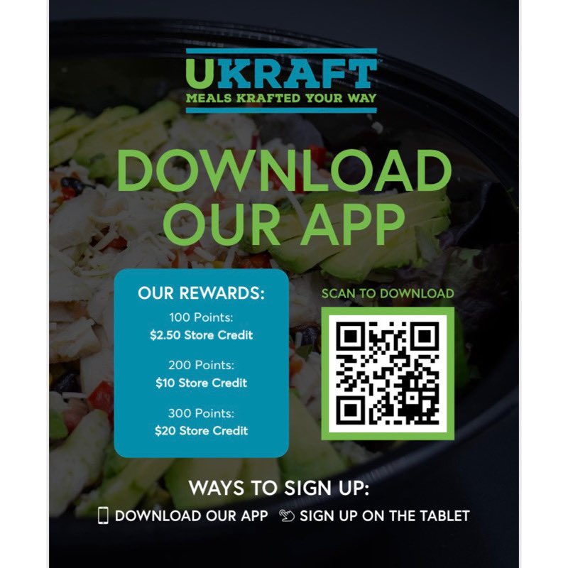 Plenty of reasons to download our new mobile app. Available on the apple and android store or scan this QR code. Special promotions and rewards for app users. 10 percent off of your 1st order when using the app.