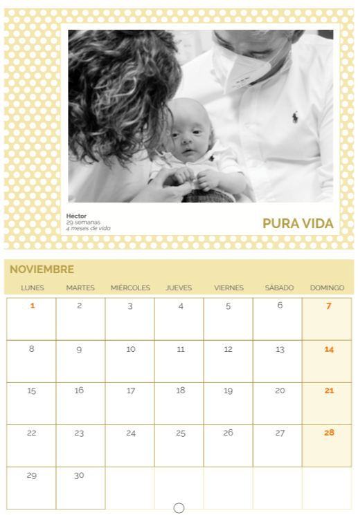 ApremdeT's tweet photo. Comenzamos #Noviembre con mucha ilusión y os presentamos a Héctor #prematuro que llegó al mundo a las 29 semanas y él y su familia nos muestran el valor de la pura vida ¡Gracias por la inspiración! #calendarioApremdeToledo https://t.co/l62J4BRaJ7