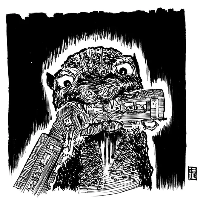 別件でなにも出来てないから昔描いたやつでも
 #ゴジラの日 