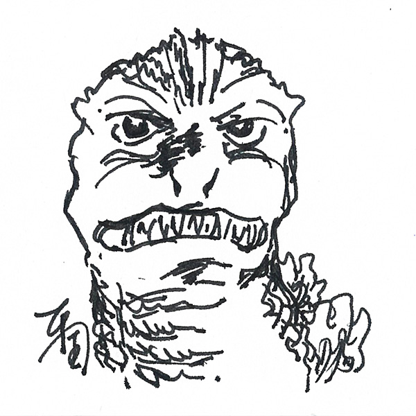 別件でなにも出来てないから昔描いたやつでも
 #ゴジラの日 
