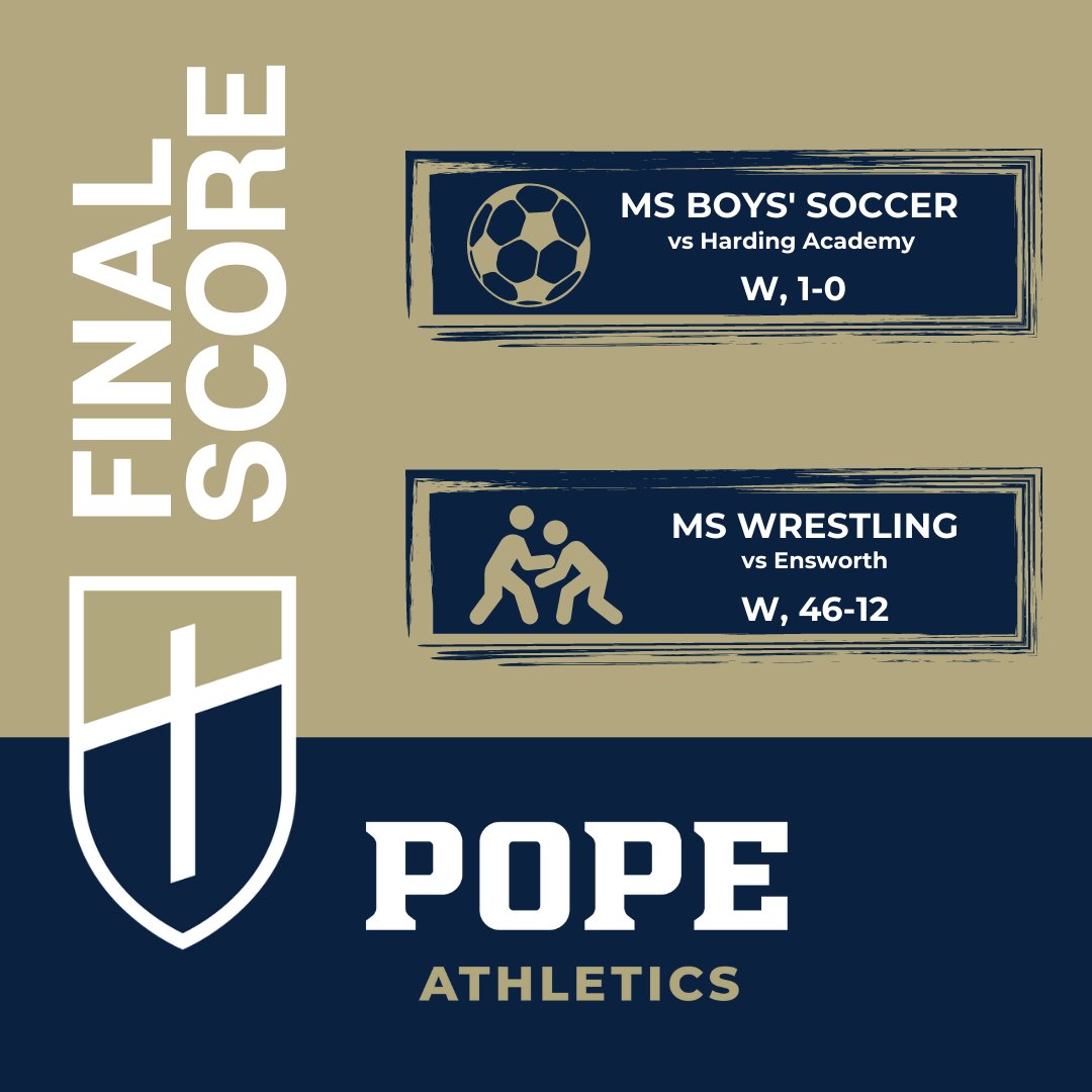 #RT <a href="/JPIIAthletics/">Pope Prep Athletics</a>: Results from Tuesday, November 2nd. #GoKnights
🤼‍♂️ ✅ 
⚽️ ✅