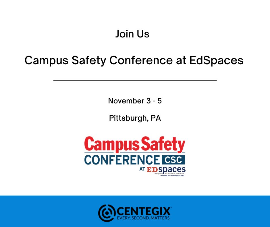 _CentegixOLD's tweet photo. Looking forward to discussing campus safety with everyone at #CSCatEdSpaces over the new few days. Stop by our booth (1458) for a CrisisAlert demo and enter for a chance to win a 43" smart TV! #CSC21 https://t.co/WuLP8adWbE