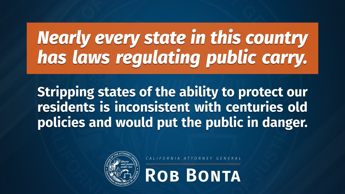 Nearly every state in this country has laws regulating public carry. Stripping states of the ability to protect our residents is inconsistent with centuries old policies that would put the public in danger.