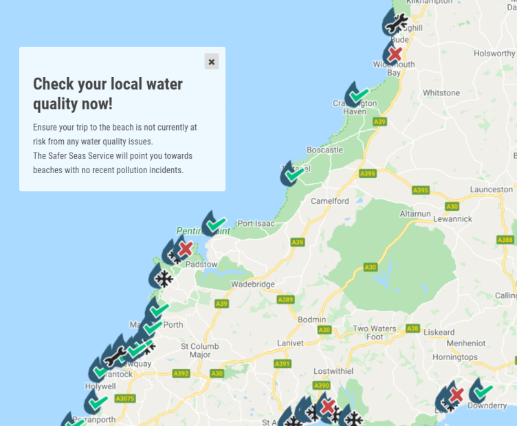 DavidstowInfo's tweet image. The @sascampaigns #WaterQuality map for North #Cornwall beaches still shows a couple of "red flags":

Davidstow.info/2021/10/more-p…

Hopefully those will have finally cleared by tomorrow, for a few days at least.

Please #PipeUp to #EndSewagePollution in #Kernow!