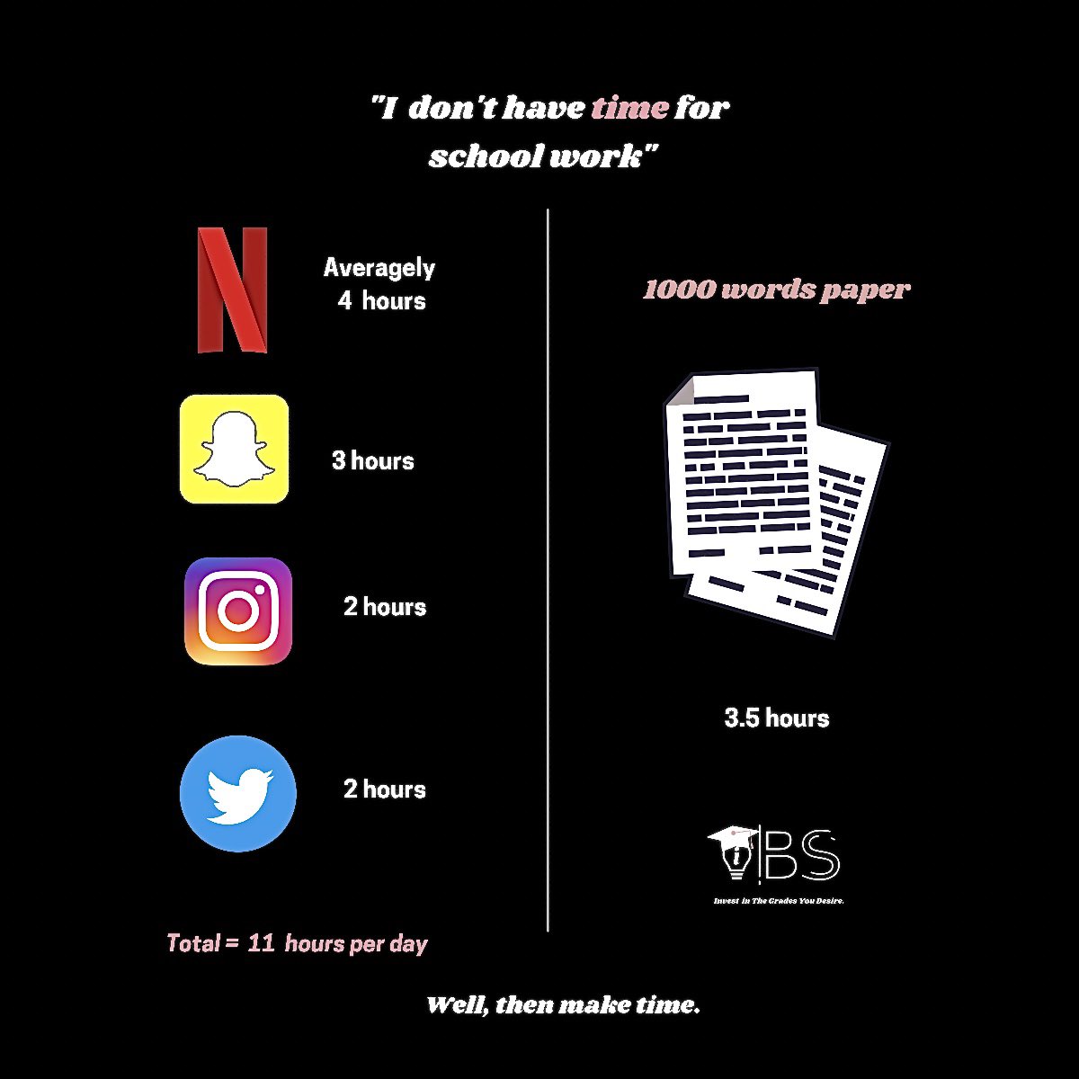 consultwithibs's tweet photo. Well, Then Make Time. 👩🏾‍💻 https://t.co/WFLCsVdh1V