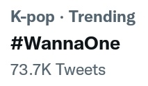 chamsaewinkw1's tweet photo. #WannOne is still on Top 1 Trending in the Philippines. Wow. https://t.co/qc3gsVc9Oj