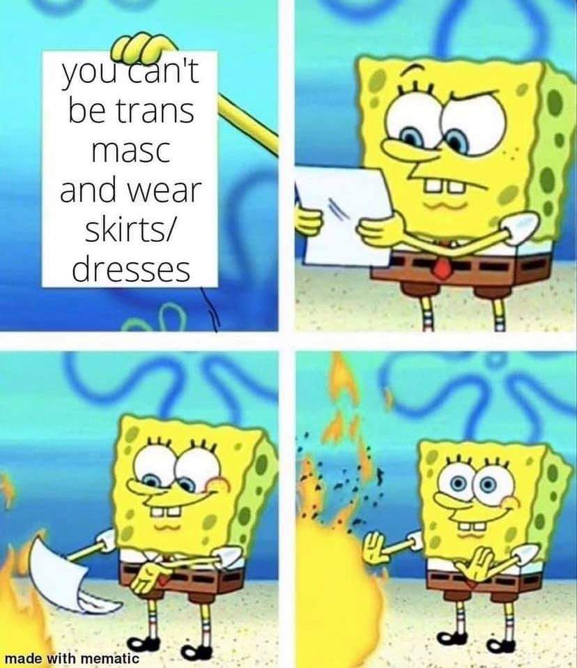 Babblinggoat's tweet photo. Clothes got no gender. Rock that skirt! 👌🏳️‍🌈 https://t.co/r033F1c8Jk