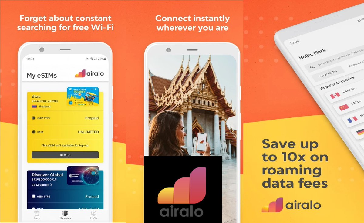 Rashidalk9's tweet image. @airalocom
Get $3 off your first eSIM data pack from Airalo and save on data roaming.
Use discount code/coupon RASHID029