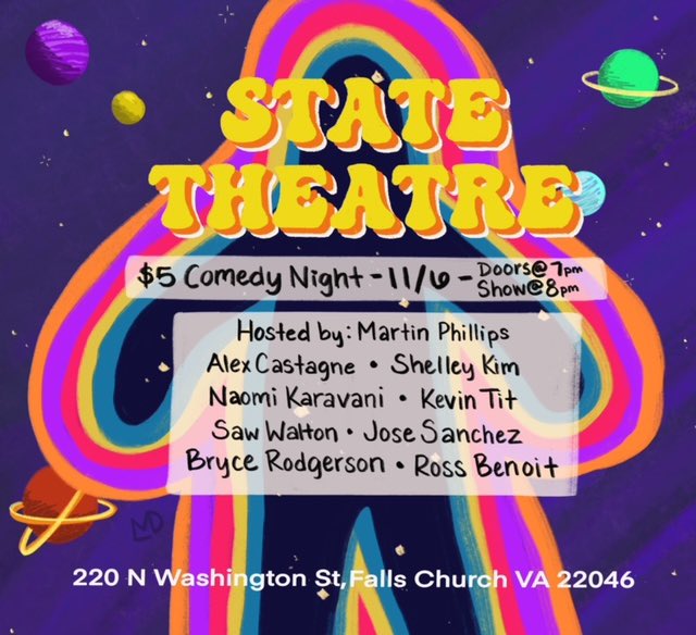 $5 Comedy Night is back!

Join us this Saturday for an evening of comedy featuring some of the DMV's best up &amp; coming comedians.

Tickets are only $5, buy yours here:

freshtix.com/events/fivedol…