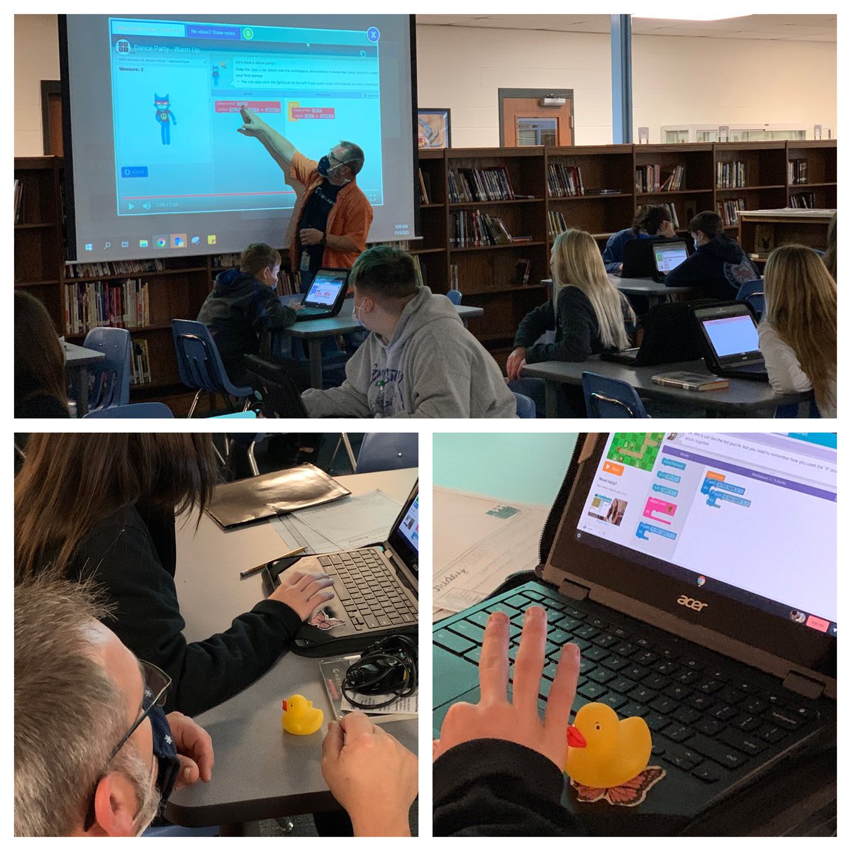 Benjamin Hurley (@hurleben) on Twitter photo <a href="/CSMSmedia/">Richard Wurtz</a> really engaging Ss with <a href="/codeorg/">Code.org</a> and using great debugging best practices with #rubberduckcoding so Ss talk out their thinking to solve problems. 🎉🎉 <a href="/AnnKAnders/">Dr. Ann K. Laber Anders</a> <a href="/coachpongratz/">Dr. Leah Pongratz, NBCT</a> <a href="/LScumpieru/">𝕃𝕚𝕤𝕒 𝕊𝕔𝕦𝕞𝕡𝕚𝕖𝕣𝕦</a> #coding #WCPSCodes <a href="/WCPS_LMS/">WCPS_LMS</a> <a href="/CSMSmedia/">Richard Wurtz</a> really engaging Ss with <a href="/codeorg/">Code.org</a> and using great debugging best practices with #rubberduckcoding so Ss talk out their thinking to solve problems. 🎉🎉 <a href="/AnnKAnders/">Dr. Ann K. Laber Anders</a> <a href="/coachpongratz/">Dr. Leah Pongratz, NBCT</a> <a href="/LScumpieru/">𝕃𝕚𝕤𝕒 𝕊𝕔𝕦𝕞𝕡𝕚𝕖𝕣𝕦</a> #coding #WCPSCodes <a href="/WCPS_LMS/">WCPS_LMS</a>