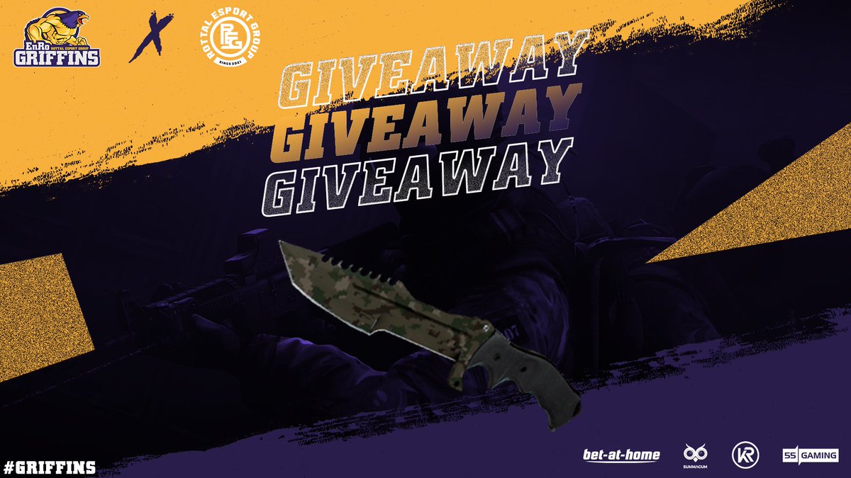 🟣GIVEAWAY🟣

1 Jahr GRIFFINS in der ROTTAL ESPORT GROUP
Zum Dank ➡️➡️➡️

1x Jagdmesser Wald-DDPAT 
"minimale Gebrauchsspuren!"

To - Do?

➡️FOLLOW <a href="/EnroGriffins/">EnRo GRIFFINS</a> &amp; @EVOPLAYgg 
➡️TAG 2 Friends 
➡️RETWEET the Post

Ende 17.11.2021 - 20 Uhr

GOOD LUCK!
