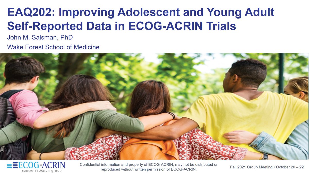 Our AYA 'Precision PROs' trial, funded by @theNCI's Childhood Cancer Data Initiative, is activated and open to enrollment at all #NCTN & #NCORP sites. Checkout EAQ202 on CTSU or DM me for details. #AYACSM #AYACancer #CCDI #PatientReportedOutcomes @eaonc