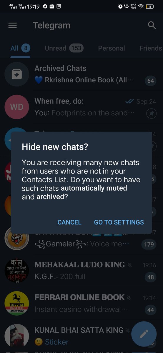 hackervind's tweet image. Telegram reading who all are messaging me🙄😂.. well..